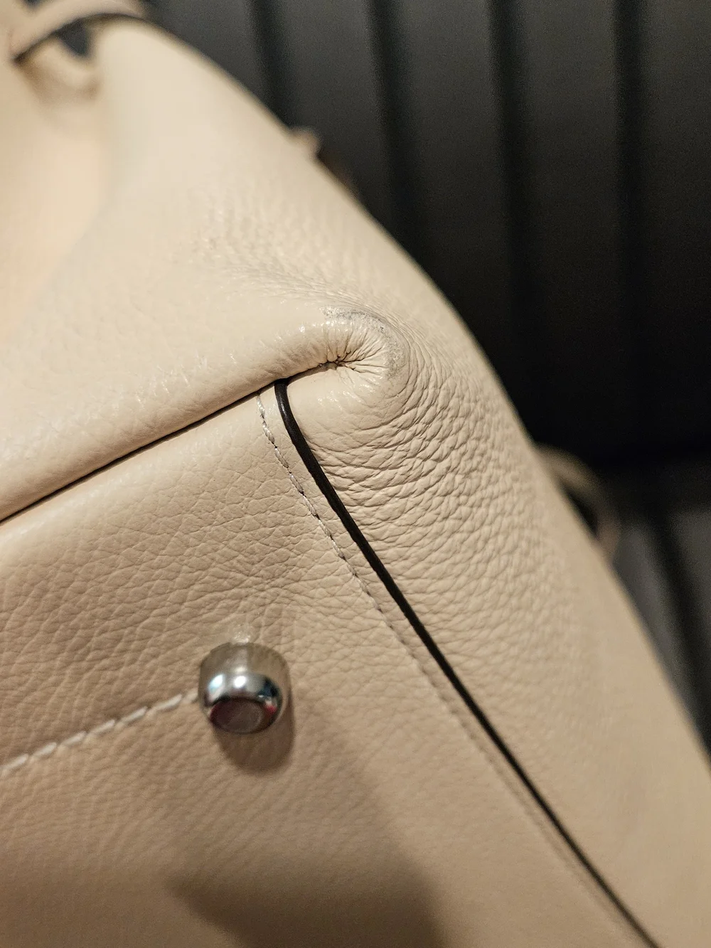 Coach Hanna Carryall (CH536) Pebbled Leather Tote Bag in Ivory MSRP $550